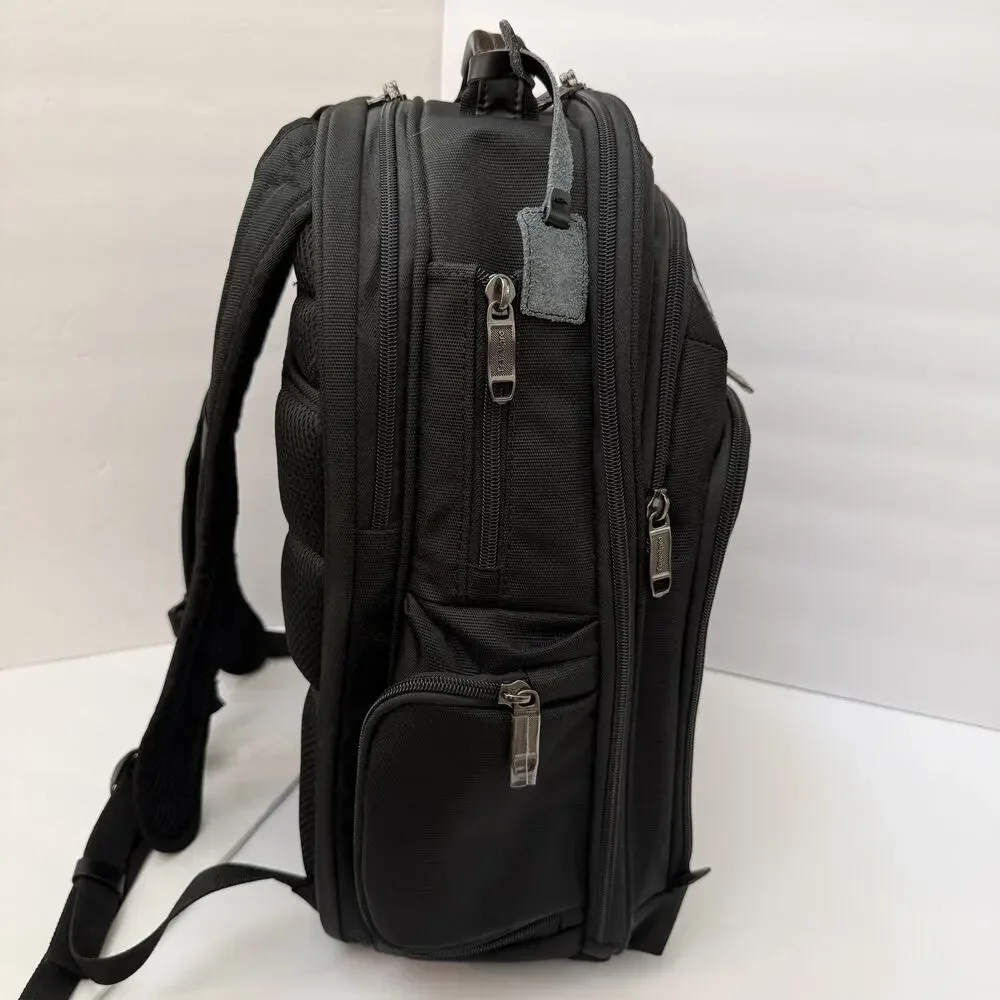 Travelpro Crew Executive Choice 2 Backpack Laptop RFID USB Leather Trim Like New